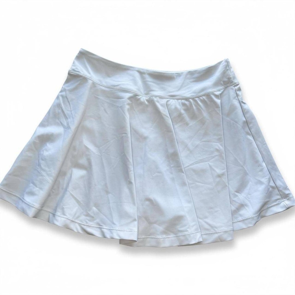 Stylezone White Athletic Tennis Skort with Built-in Shorts Small